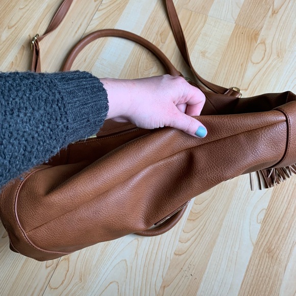 Steve Madden Marlow Cognac Tassel Bag - Picture 8 of 9